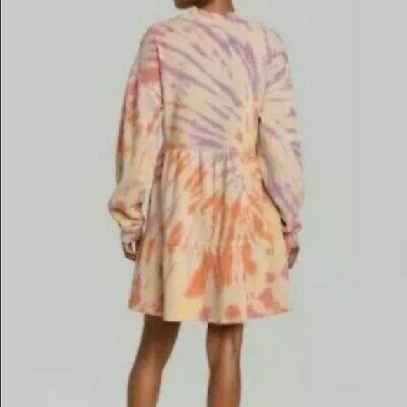 Mini Dress Swing Skirt Tiered Tie Dye Pastel - Picture 4 of 14